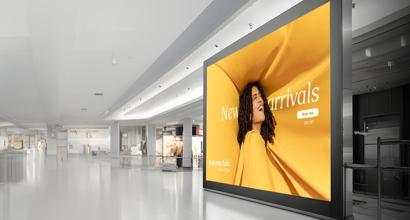 Advertisement in LED Video wall at Retail Mall